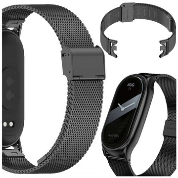 Náramek na chytré hodinky náramek 15 mm pro Xiaomi Mi Band 8 / 8 NFC / 9 / 9 NFC černý