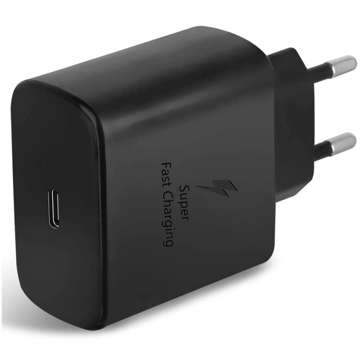 Nástěnná nabíječka 3,6A 25W rychlé napájení PD USB-C Type-C, jeden černý kabel USB-C