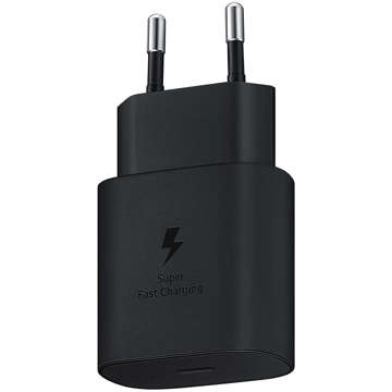 Nástěnná nabíječka 3,6A 25W rychlé napájení PD USB-C Type-C, jeden černý kabel USB-C