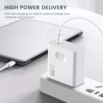 Nástěnná nabíječka 65W kabel Type-C to Type-C Somostel Power Deliver Q15 PD White