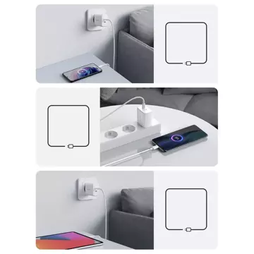 Nástěnná nabíječka UGREEN 2x USB Type C 40W Power Delivery bílá (10343)