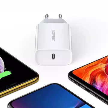 Nástěnná nabíječka UGREEN USB Power Delivery 3.0 Quick Charge 4.0 20W 3A bílá (60450)