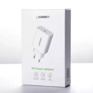 Nástěnná nabíječka UGREEN USB Power Delivery 3.0 Quick Charge 4.0 20W 3A bílá (60450)