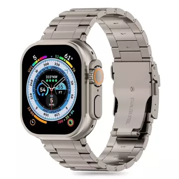 Nerezový náramek Pro pro Apple Watch 4 / 5 / 6 / 7 / 8 / 9 / Ultra 1 / 2 (42 / 44 / 45 / 49 mm) Titanium