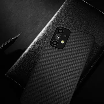 Nillkin Textured Case odolné vyztužené pouzdro s gelovým rámem a nylonem na zadní straně Samsung Galaxy A73 černé