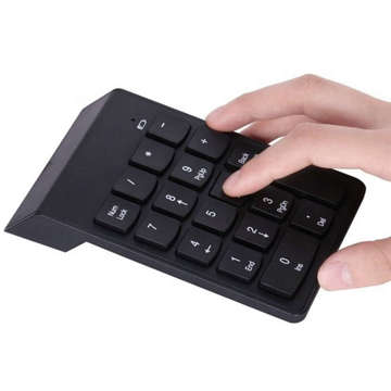 Numerická klávesnice Bezdrátová USB pro notebook, tablet PC Mini Wireless KeyPad černá