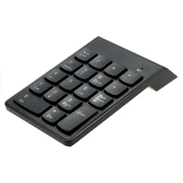 Numerická klávesnice Bezdrátová USB pro notebook, tablet PC Mini Wireless KeyPad černá