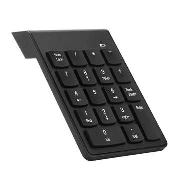 Numerická klávesnice Bezdrátová USB pro notebook, tablet PC Mini Wireless KeyPad černá