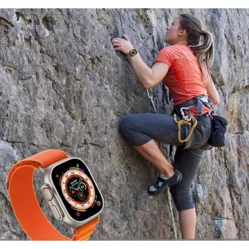 Nylon Pro Apple Watch řemínek 4 / 5 / 6 / 7 / 8 / 9 / se / ultra 1 / 2 (42 / 44 / 45 / 49 mm) Šedý