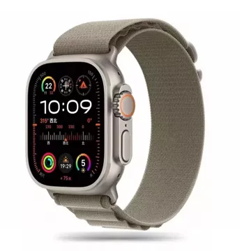 Nylon Pro Nylonový řemínek pro Apple Watch 4 / 5 / 6 / 7 / 8 / 9 / SE / Ultra 1 / 2 (42 / 44 / 45 / 49 mm) Zelený