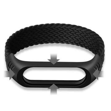 Nylonový pásek Alogy Solo Loop pro Xiaomi Mi Band 5/6/6 NFC Black