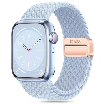 Nylonový řemínek pro Apple Watch 4 / 5 / 6 / 7 / 8 / 9 / SE (38 / 40 / 41 mm) NylonMag Baby Blue