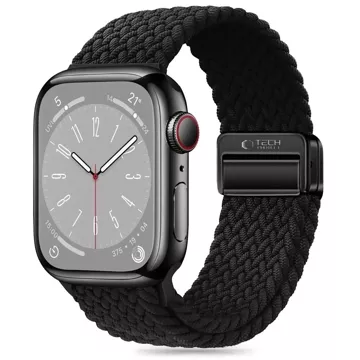 Nylonový řemínek pro Apple Watch 4 / 5 / 6 / 7 / 8 / 9 / SE (38 / 40 / 41 mm) NylonMag Black