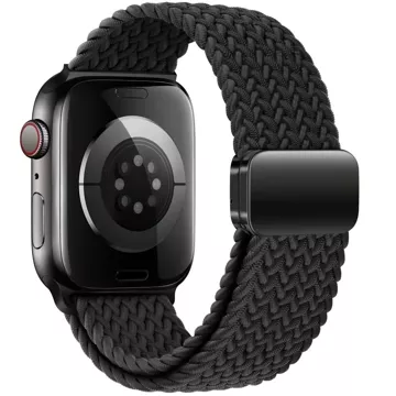 Nylonový řemínek pro Apple Watch 4 / 5 / 6 / 7 / 8 / 9 / SE (38 / 40 / 41 mm) NylonMag Black