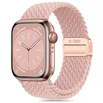 Nylonový řemínek pro Apple Watch 4 / 5 / 6 / 7 / 8 / 9 / SE (38 / 40 / 41 mm) NylonMag Dusty Rose