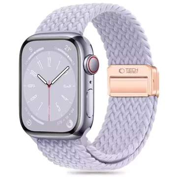 Nylonový řemínek pro Apple Watch 4 /5 /6 /7 /8 /9 /SE /ULTRA 1 /2 (42 / 44 / 45 / 49 mm) NylonMag Brčál