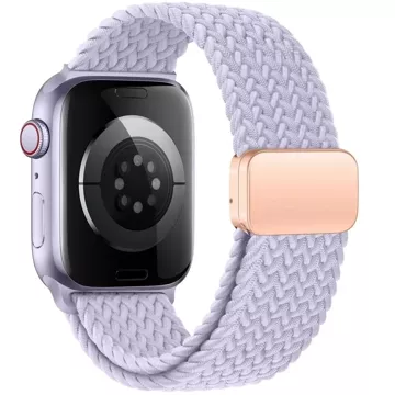 Nylonový řemínek pro Apple Watch 4 /5 /6 /7 /8 /9 /SE /ULTRA 1 /2 (42 / 44 / 45 / 49 mm) NylonMag Brčál