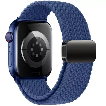 Nylonový řemínek pro Apple Watch 4 / 5 / 6 / 7 / 8 / 9 / SE / ULTRA 1 / 2 (42 / 44 / 45 / 49 mm) NylonMag Montego Blue