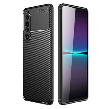 Obrněné pouzdro Alogy TPU Carbon Case pro Sony Xperia 1 IV 2022 Black Glass