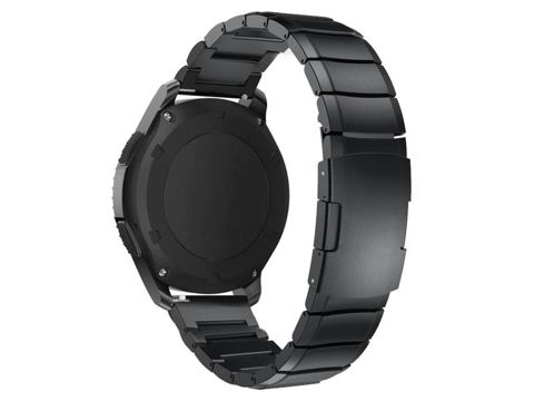 Ocel Jednoduchý náramek Alogický řemínek z nerezové oceli pro 20mm chytré hodinky Black