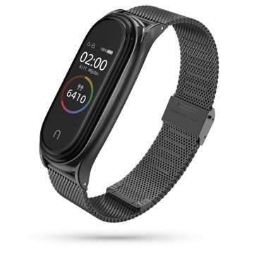 Ocelový náramek Milaneseband pro Xiaomi Mi Smart Band 7 Black