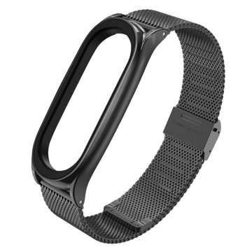 Ocelový náramek Milaneseband pro Xiaomi Mi Smart Band 7 Black