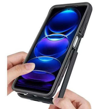 Ochranná fólie Etui pancerne Alogy Defense360 Pro pro Xiaomi Redmi Note 12 5G / Poco X5 Black