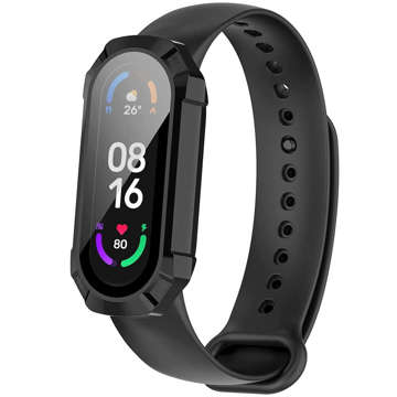 Ochranné pouzdro 2 v 1 se zabudovaným sklem pro Xiaomi Mi Band 7 / 7 NFC Alogy Classic Case Black