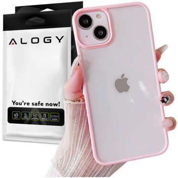 Ochranné pouzdro Alogy Hybrid Candy Case pro Apple iPhone 13 růžové-průhledné sklo