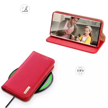 Ochranné pouzdro Dux Ducis Hivo pro Samsung Galaxy S23 Ultra Flip Wallet Standing RFID Blocking Red