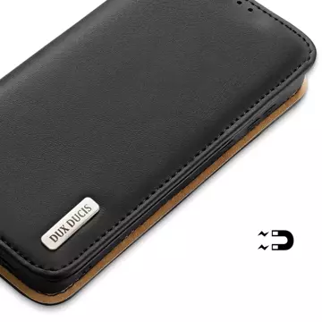 Ochranné pouzdro Dux Ducis Hivo pro Samsung Galaxy S23 flip cover stojánek na peněženku RFID blocker Black