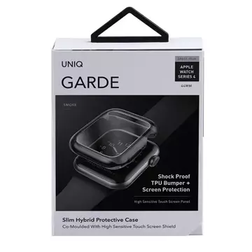 Ochranné pouzdro UNIQ Garde pro Apple Watch Series 4/5/6/SE 44mm šedé/kouřově šedé