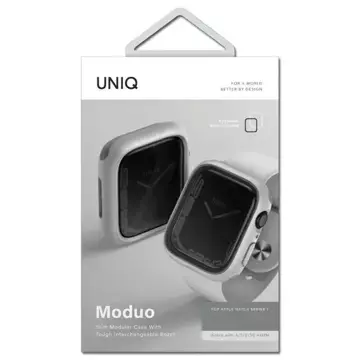 Ochranné pouzdro UNIQ Moduo pro Apple Watch Series 4/5/6/7/8/SE 40/41 mm křídově šedé/ křídově šedé