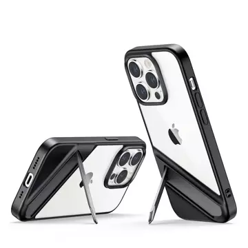 Ochranné pouzdro Ugreen LP635 Kickstand Pevný kryt s gelovým rámem a vestavěným stojánkem pro iPhone 14 Pro Black (90926)