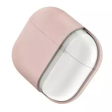 Ochranné pouzdro na kryt sluchátek UNIQ Lino AirPods Pro 2 gen Silicone pink/blush pink