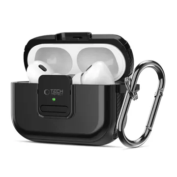 Ochranné pouzdro na sluchátka Defender Hook MagSafe pro Apple Airpods Pro 1/2 černé