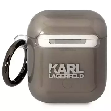 Ochranné pouzdro na sluchátka Karl Lagerfeld pro AirPods 1/2 kryt black/black Karl`s Head