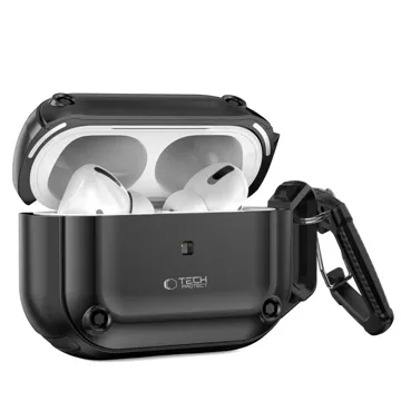 Ochranné pouzdro na sluchátka Rough Hook pro Apple Airpods Pro 1/2 Black