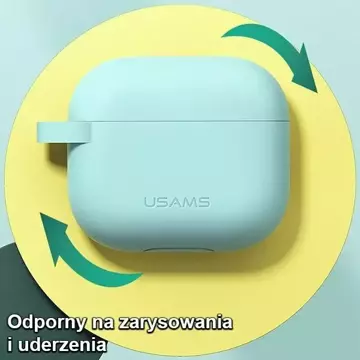 Ochranné pouzdro na sluchátka USAMS pro Apple AirPods 3 silikonové růžové/růžové BH741AP03 (US-BH741)