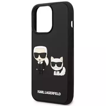 Ochranné pouzdro na telefon Karl Lagerfeld KLHCP13L3DRKCK pro Apple iPhone 13 Pro / 13 6.1" černo/černé pevné pouzdro Karl