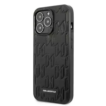 Ochranné pouzdro na telefon Karl Lagerfeld KLHCP13LMNMP1K pro Apple iPhone 13 Pro / 13 6,1" hardcase černá/černá Monogram Plaque