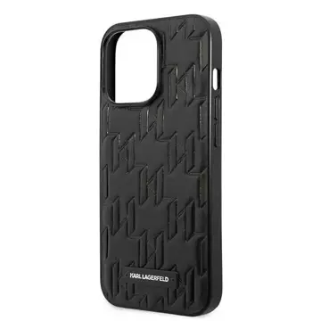 Ochranné pouzdro na telefon Karl Lagerfeld KLHCP13LMNMP1K pro Apple iPhone 13 Pro / 13 6,1" hardcase černá/černá Monogram Plaque