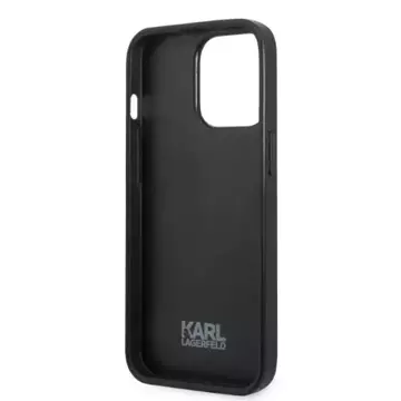 Ochranné pouzdro na telefon Karl Lagerfeld KLHCP13LPMNIKPI pro Apple iPhone 13 Pro / 13 6,1" pevný obal červený/červený Monogram Ikonik Patch