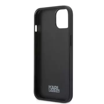 Ochranné pouzdro na telefon Karl Lagerfeld KLHCP13MPMNIKPI pro Apple iPhone 13 6,1" pevný obal červený/červený Monogram Ikonik Patch