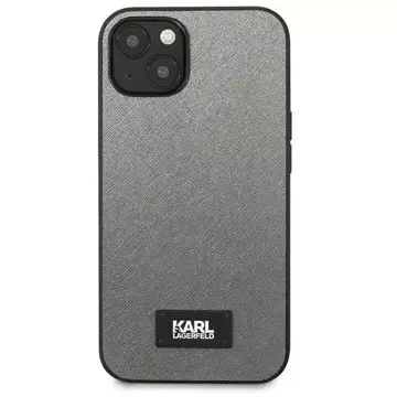 Ochranné pouzdro na telefon Karl Lagerfeld KLHCP13SSFMP2DG pro Apple iPhone 13 Mini 5,4" hardcase stříbrná/stříbrná Saffiano Plaque