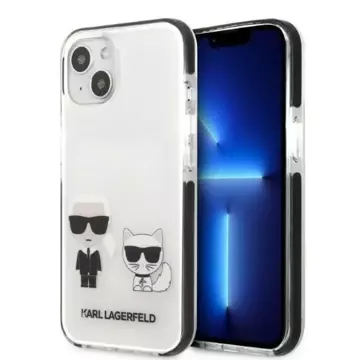 Ochranné pouzdro na telefon Karl Lagerfeld KLHCP13STPEKCW pro Apple iPhone 13 Mini 5,4" pevný obal bílý/bílý Karl