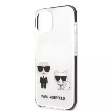 Ochranné pouzdro na telefon Karl Lagerfeld KLHCP13STPEKCW pro Apple iPhone 13 Mini 5,4" pevný obal bílý/bílý Karl