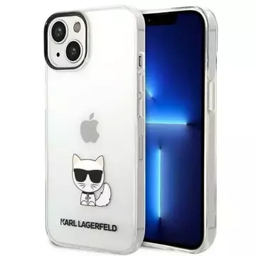 Ochranné pouzdro na telefon Karl Lagerfeld KLHCP14MCTTR pro Apple iPhone 14 Plus 6,7" pevné pouzdro průhledné/průhledné tělo Choupette