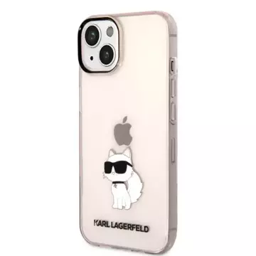 Ochranné pouzdro na telefon Karl Lagerfeld KLHCP14MHNCHTCP pro Apple iPhone 14 Plus 6,7" růžové/růžové pevné pouzdro Ikonik Choupette