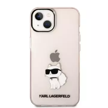 Ochranné pouzdro na telefon Karl Lagerfeld KLHCP14MHNCHTCP pro Apple iPhone 14 Plus 6,7" růžové/růžové pevné pouzdro Ikonik Choupette